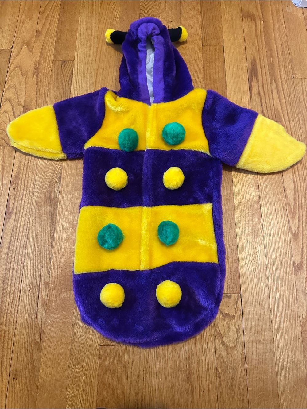 Caterpillar Costume with Pom Pom Details, 0-9 months